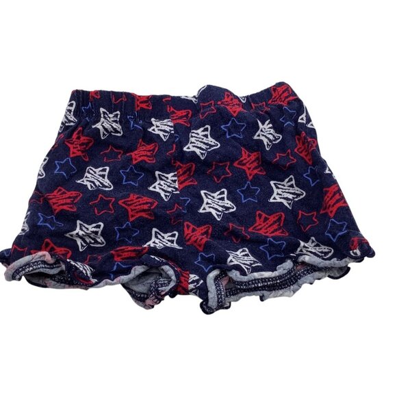 Healthtex Toddler Girls Star Print Ruffle Hem Shorts Size 3T Elastic Waist Blue - Picture 3 of 7